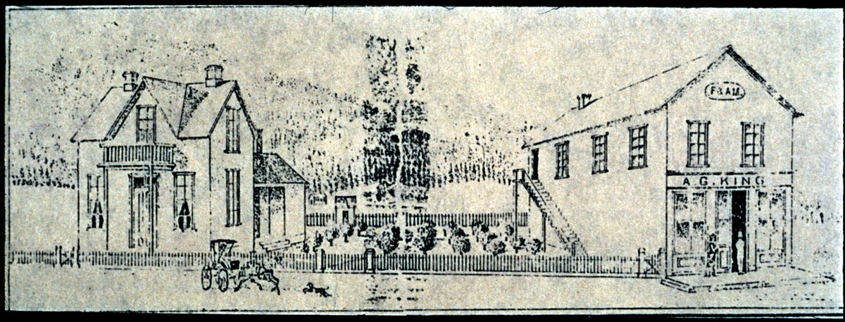 Drawing of the town of Alder.