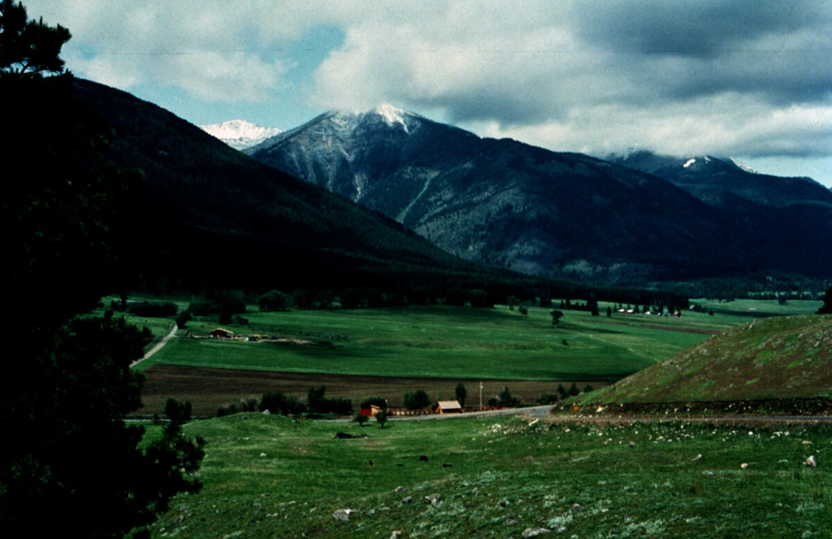 Buhler Ranch in the foreground, with Hurricane Creek behind. Taken by Janie Tippett.
