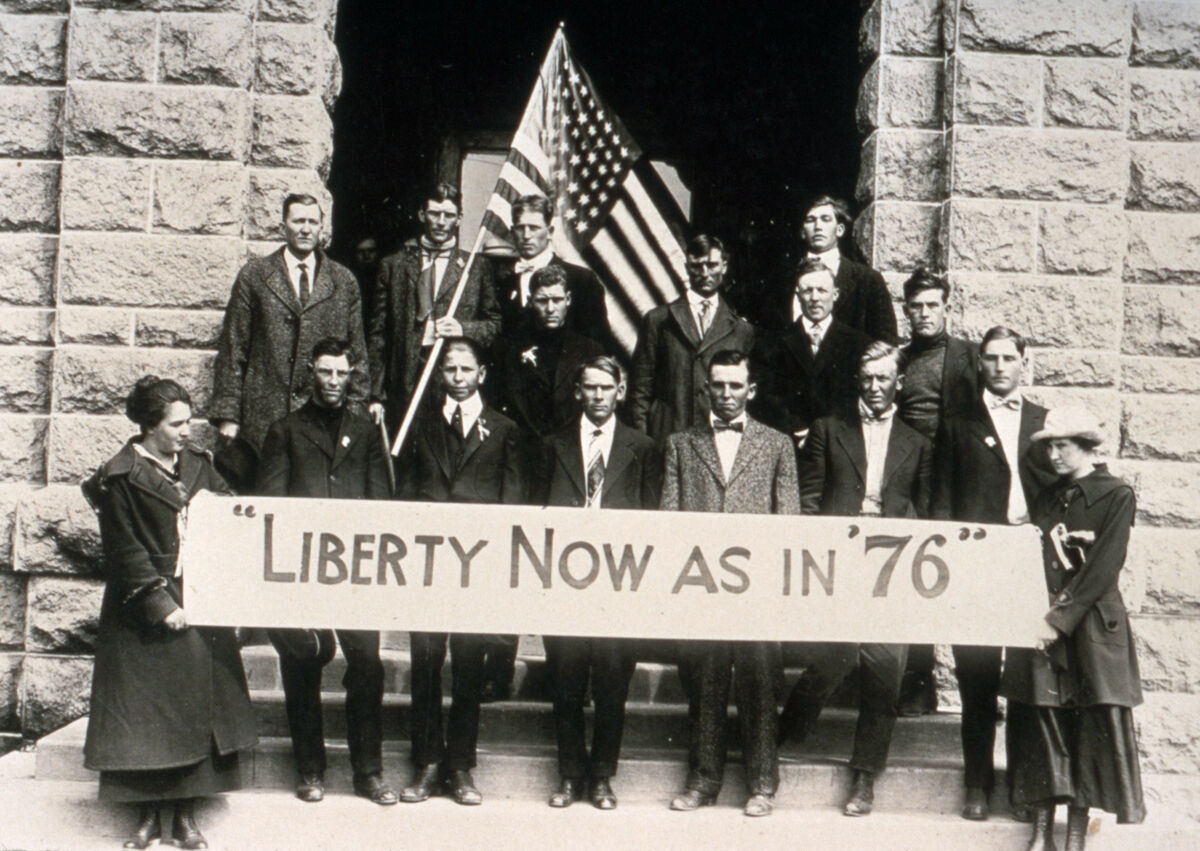 Patriotic fervor swept the county in the lead-up to World War I.