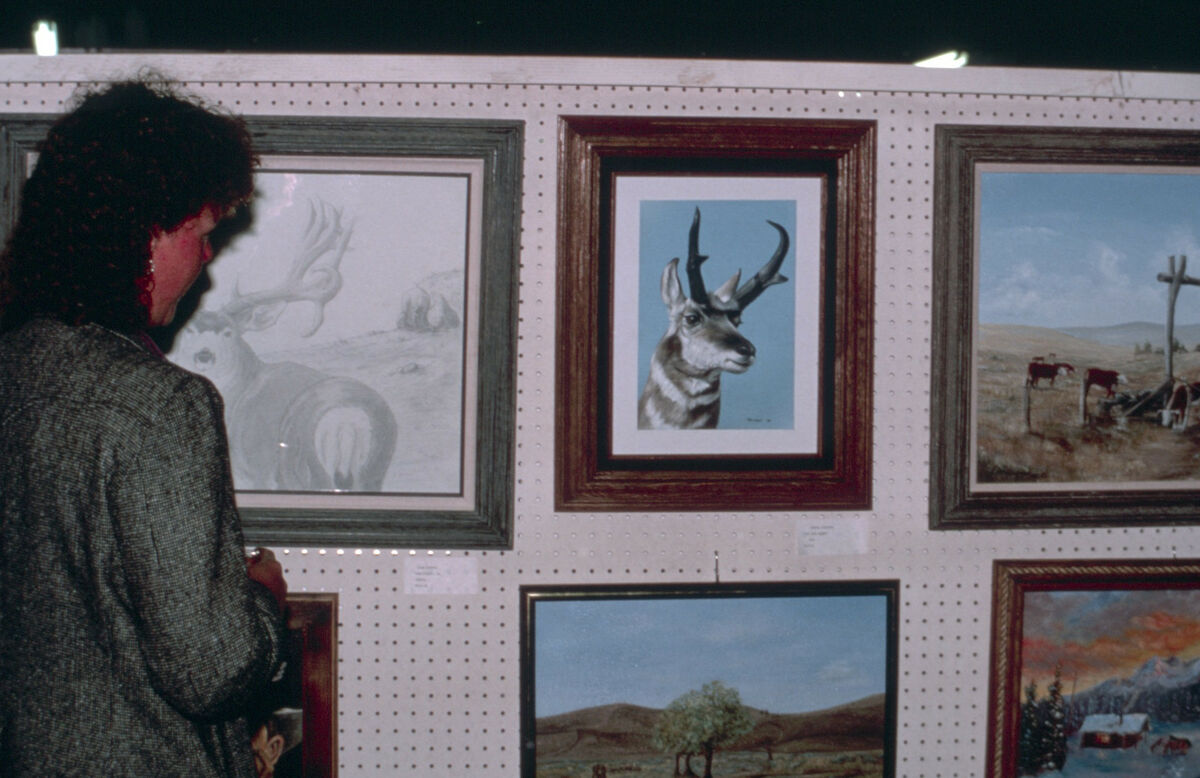Gallery showing of local artists at the Wallowa Valley Festival of the Arts. Taken by Janie Tippett.