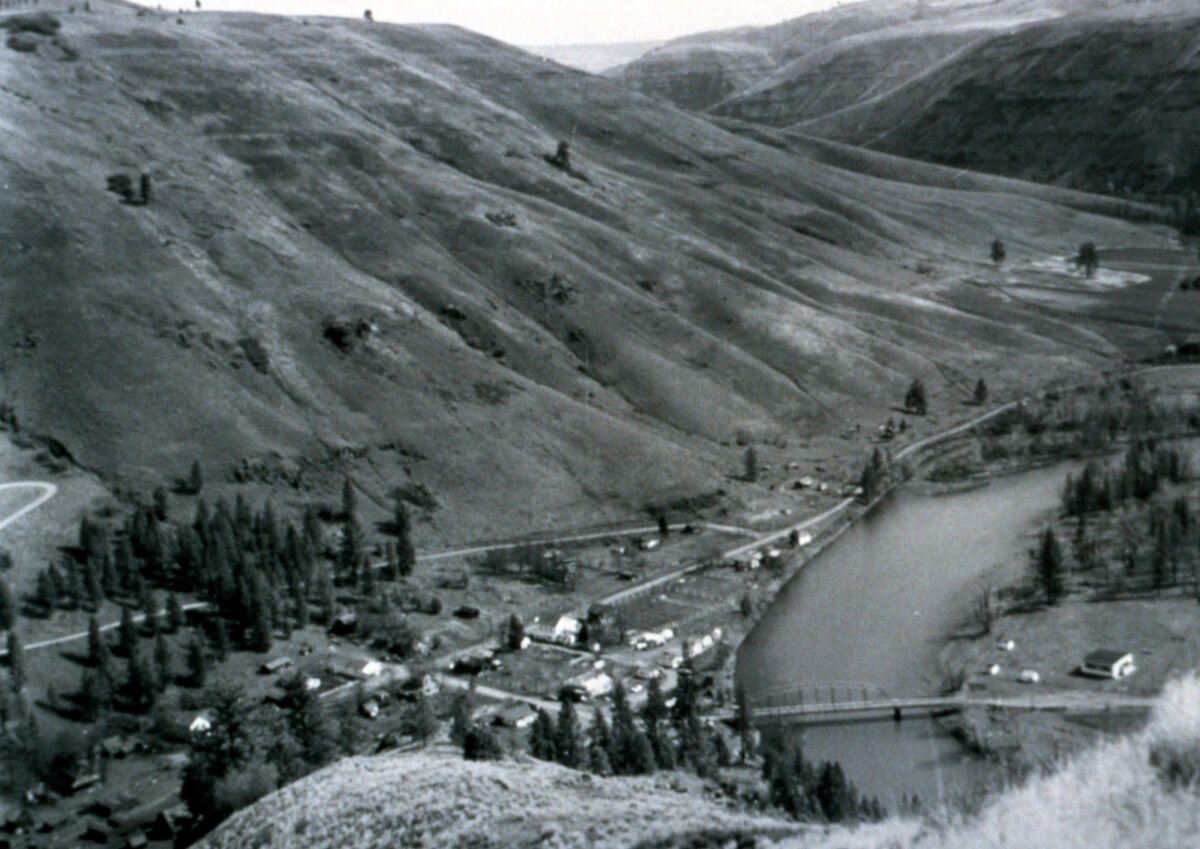 The town of Troy on the Grand Ronde River, in the north end of the county.
